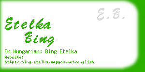 etelka bing business card